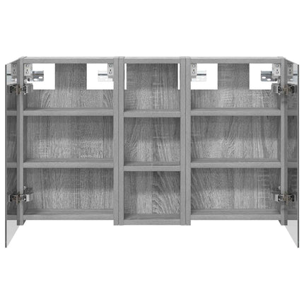 Badeværelsesskabsæt 3 stk. 80 x 10,5 x 50 cm Konstrueret træ