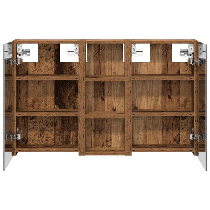 Badeværelsesskabsæt 3 stk. 80 x 10,5 x 50 cm Konstrueret træ