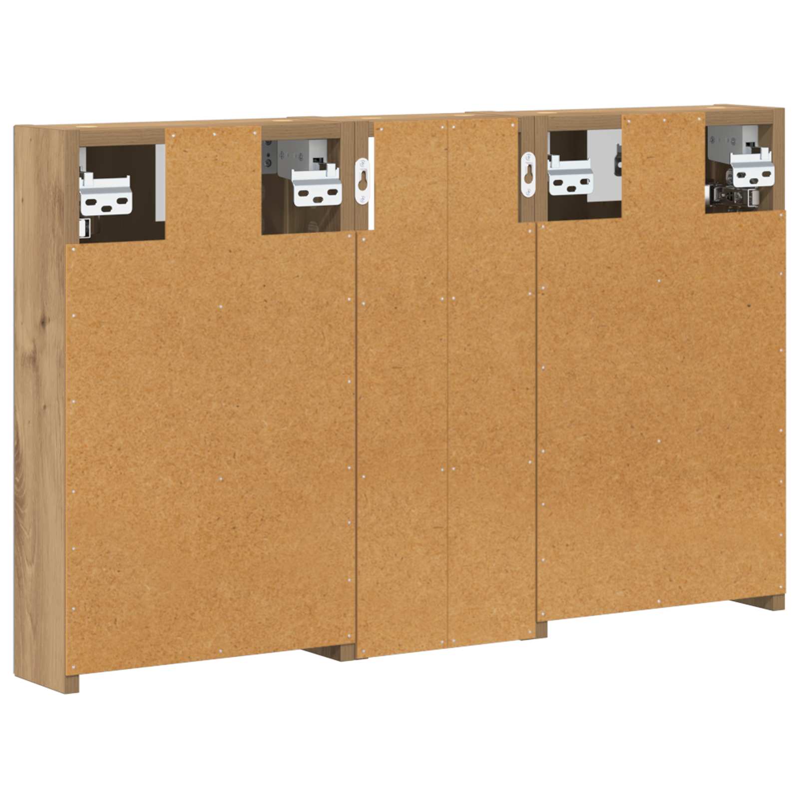 Badeværelsesskabsæt 3 pcs 80 x 10,5 x 50 cm Konstrueret træ