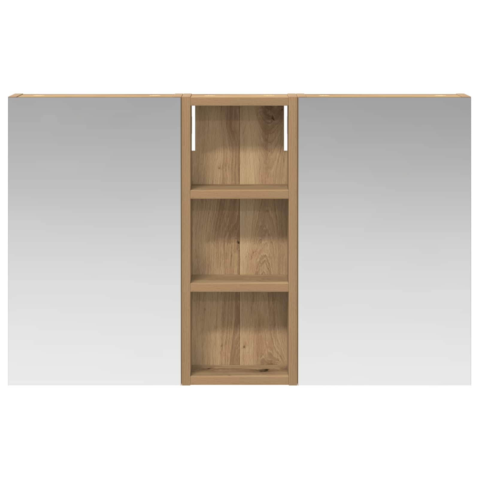 Badeværelsesskabsæt 3 pcs 80 x 10,5 x 50 cm Konstrueret træ