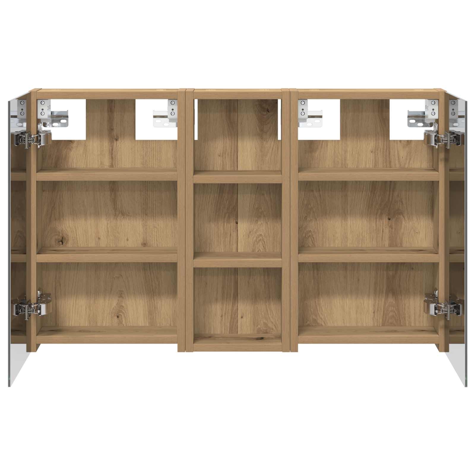 Badeværelsesskabsæt 3 pcs 80 x 10,5 x 50 cm Konstrueret træ