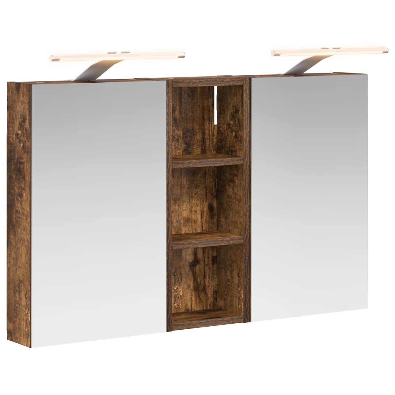 Badeværelsesskabsæt 3 pcs 80 x 10,5 x 50 cm Konstrueret træ