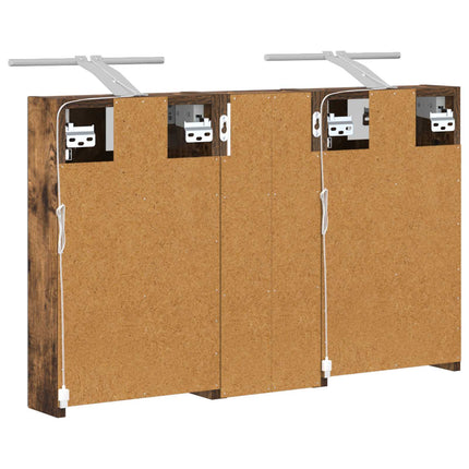 Badeværelsesskabsæt 3 stk. 80 x 10,5 x 50 cm Konstrueret træ