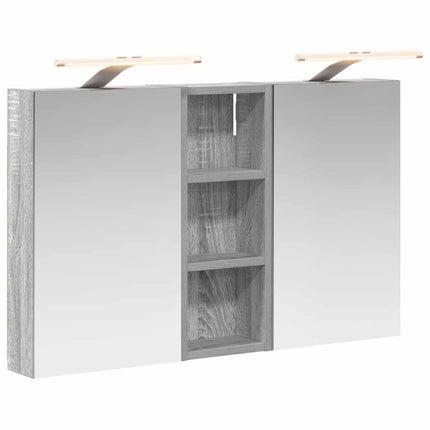 Badeværelsesskabsæt 3 stk. 80 x 10,5 x 50 cm Konstrueret træ