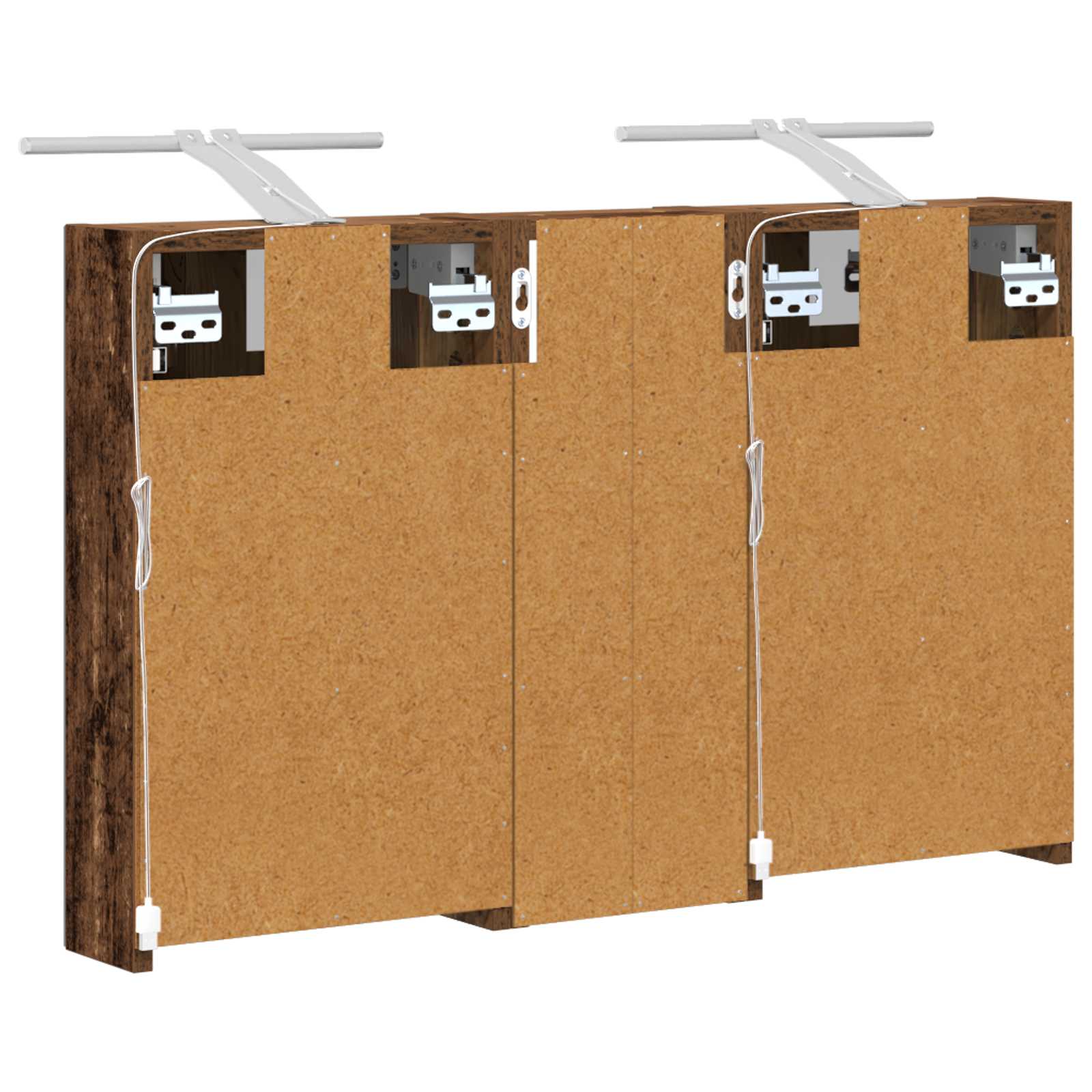 Badeværelsesskabsæt 3 pcs 80 x 10,5 x 50 cm Konstrueret træ