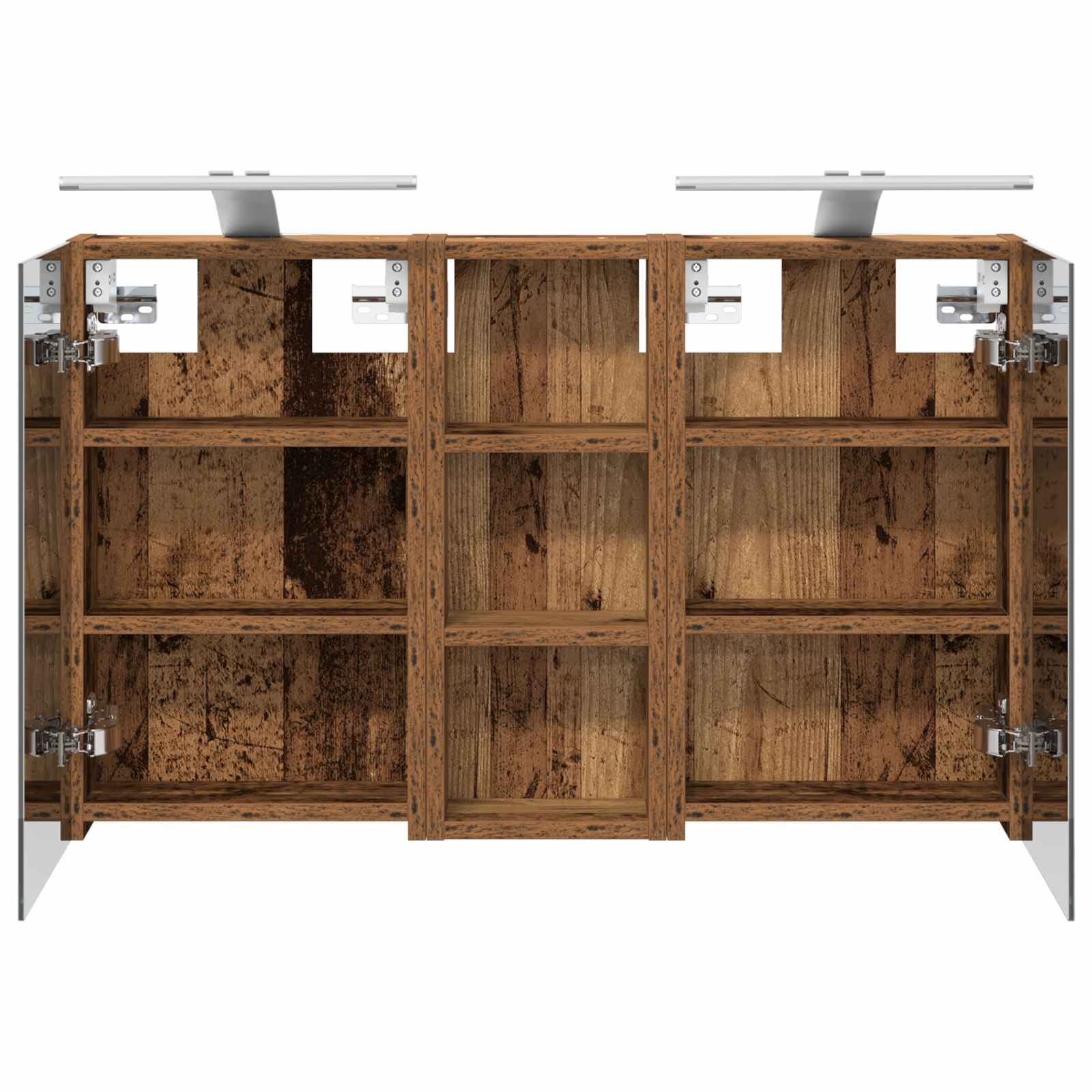 Badeværelsesskabsæt 3 pcs 80 x 10,5 x 50 cm Konstrueret træ