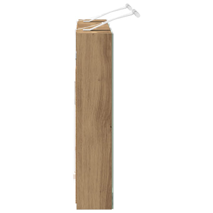 Badeværelsesskabsæt 3 stk. 80 x 10,5 x 50 cm Konstrueret træ