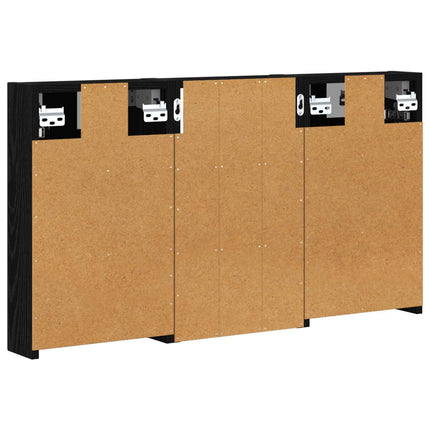 Badeværelsesskabsæt 3 stk. 90 x 10,5 x 50 cm Konstrueret træ