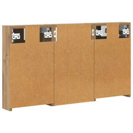 Badeværelsesskabsæt 3 stk. 90 x 10,5 x 50 cm Konstrueret træ