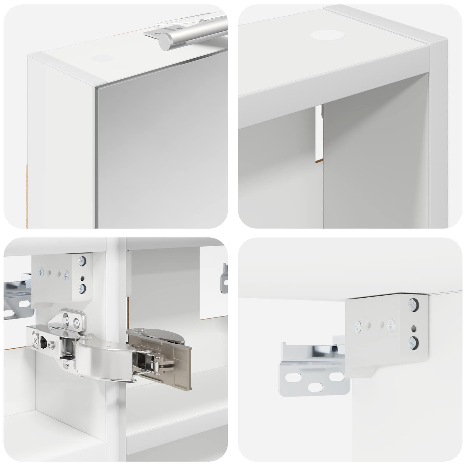 Badeværelsesskabsæt 3 pcs 90 x 10,5 x 50 cm Konstrueret træ