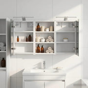 Badeværelsesskabsæt 3 pcs 90 x 10,5 x 50 cm Konstrueret træ