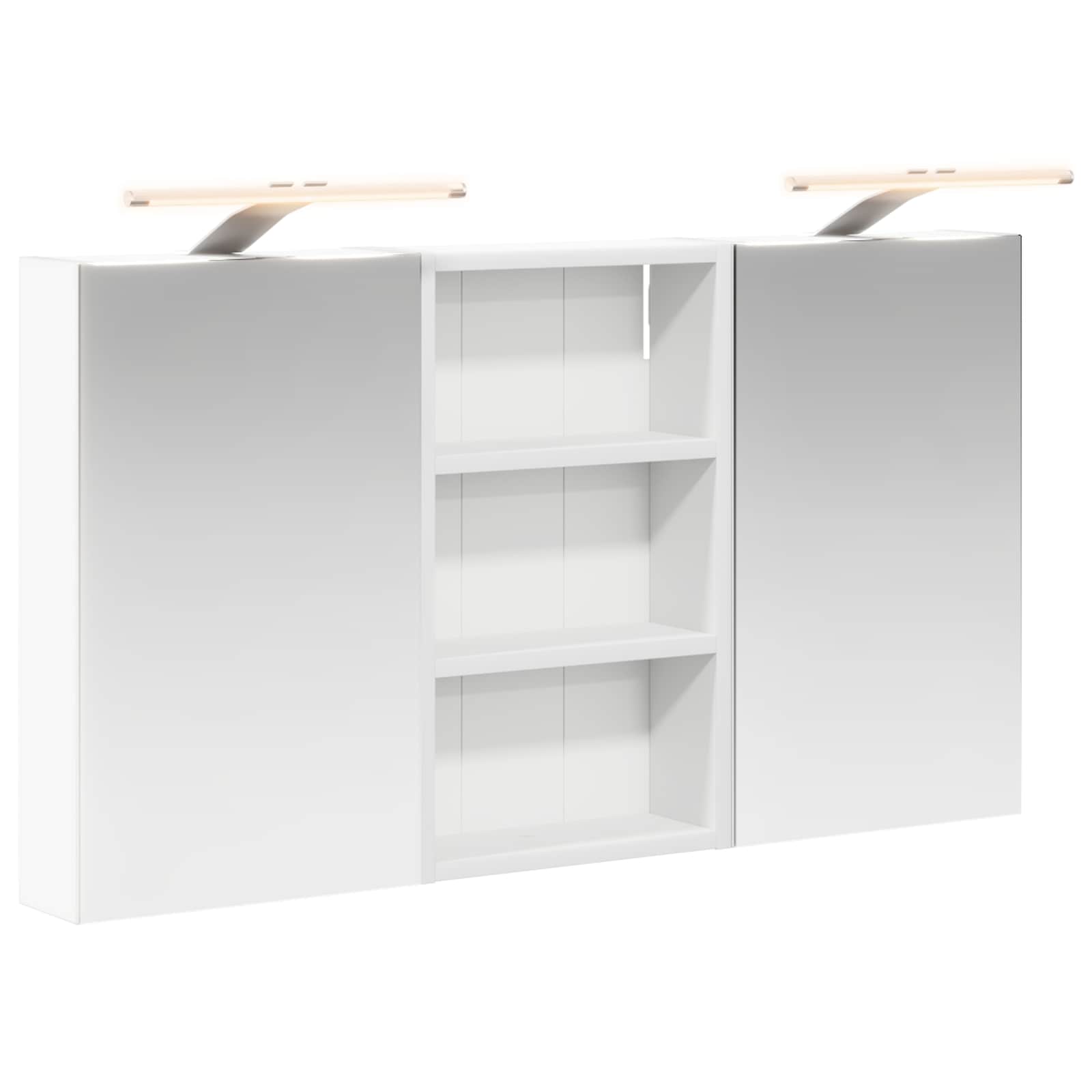 Badeværelsesskabsæt 3 pcs 90 x 10,5 x 50 cm Konstrueret træ