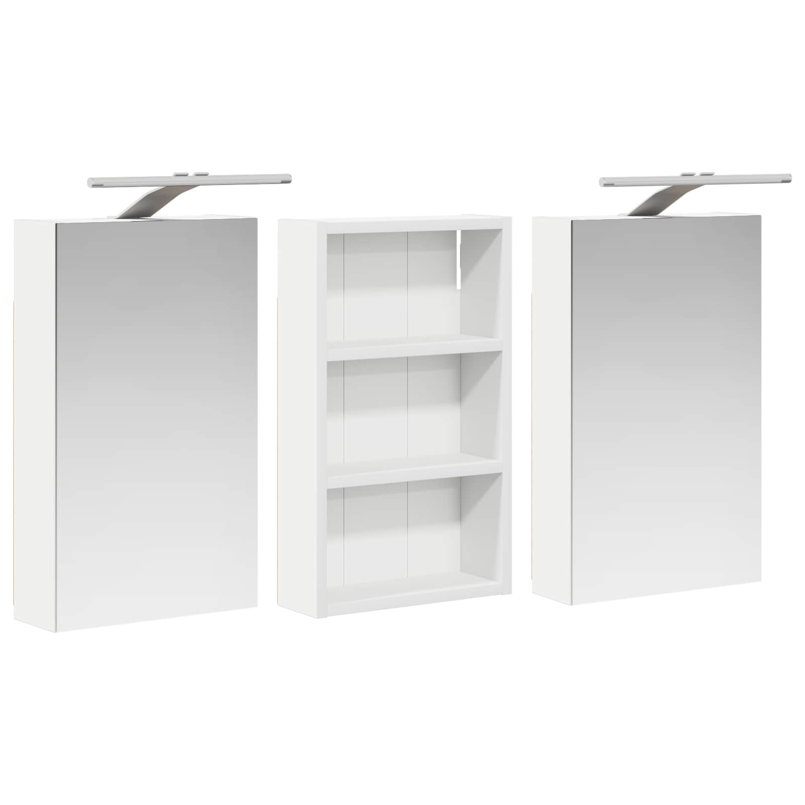 Badeværelsesskabsæt 3 pcs 90 x 10,5 x 50 cm Konstrueret træ