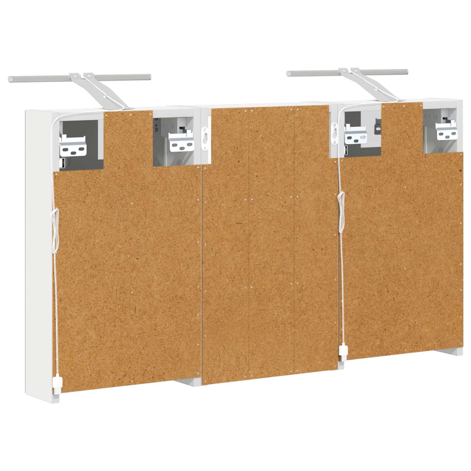 Badeværelsesskabsæt 3 pcs 90 x 10,5 x 50 cm Konstrueret træ