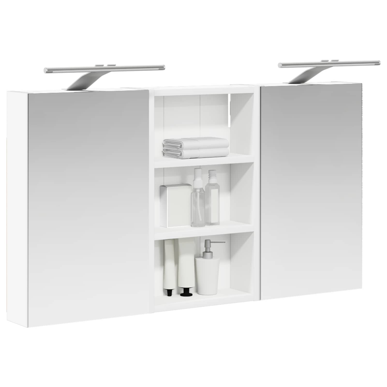 Badeværelsesskabsæt 3 pcs 90 x 10,5 x 50 cm Konstrueret træ