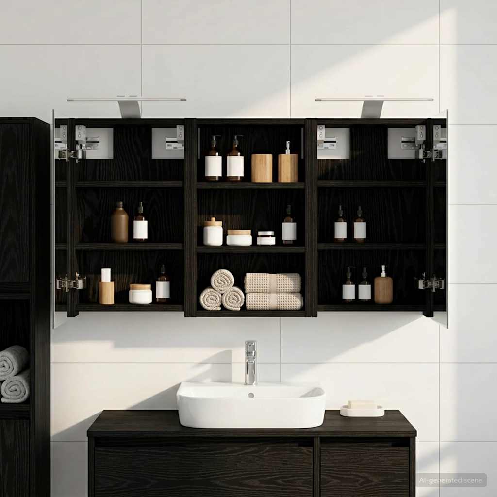 Badevrelsesskabst 3 stk. 90 x 10,5 x 50 cm Konstrueret tr