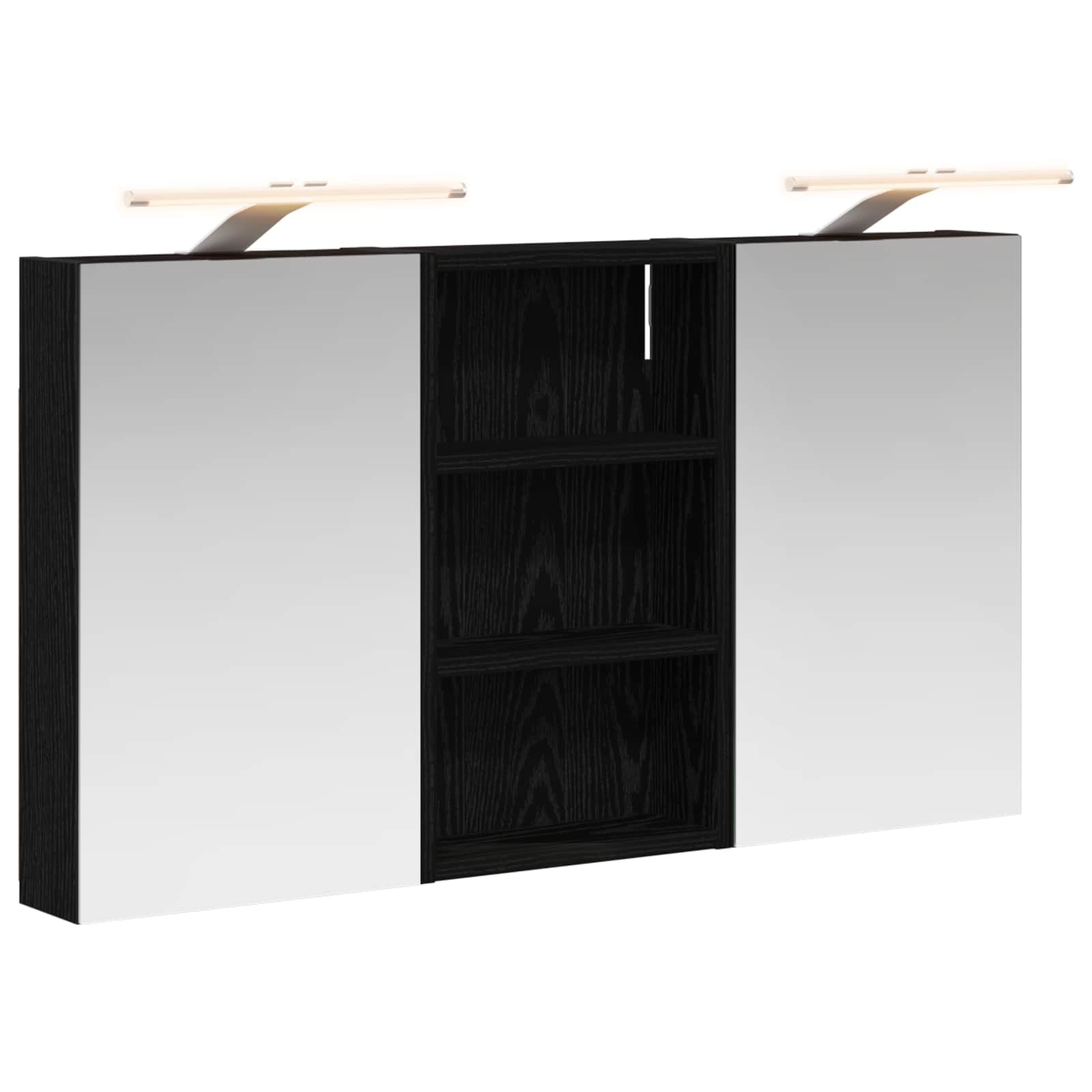 Badeværelsesskabsæt 3 pcs 90 x 10,5 x 50 cm Konstrueret træ