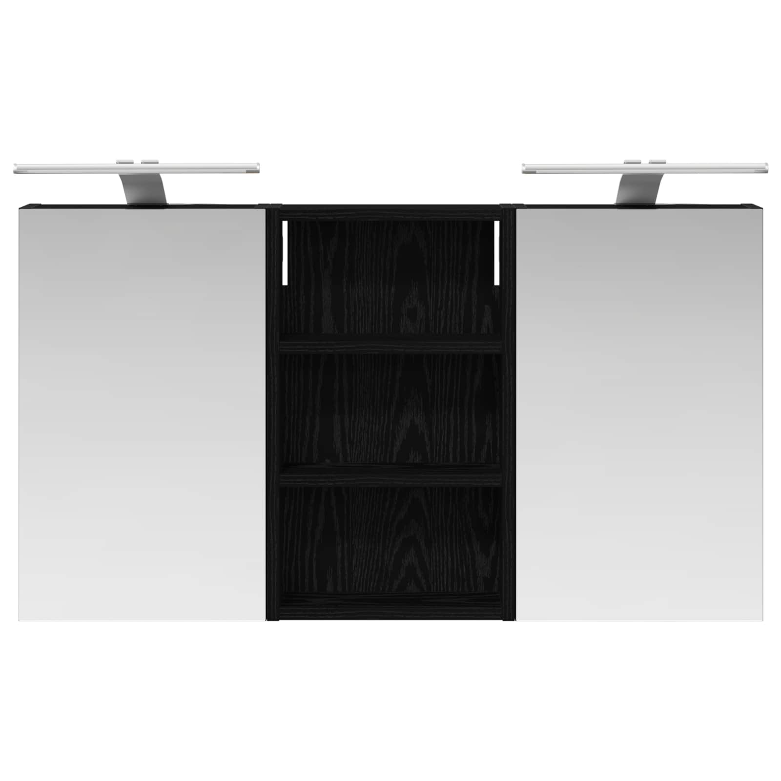 Badeværelsesskabsæt 3 pcs 90 x 10,5 x 50 cm Konstrueret træ