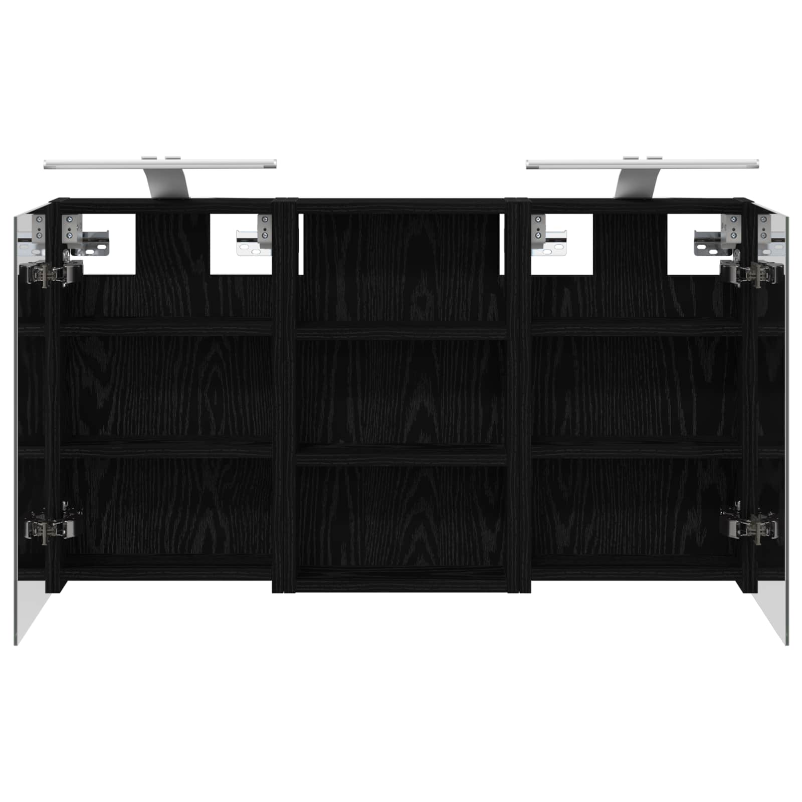 Badeværelsesskabsæt 3 pcs 90 x 10,5 x 50 cm Konstrueret træ