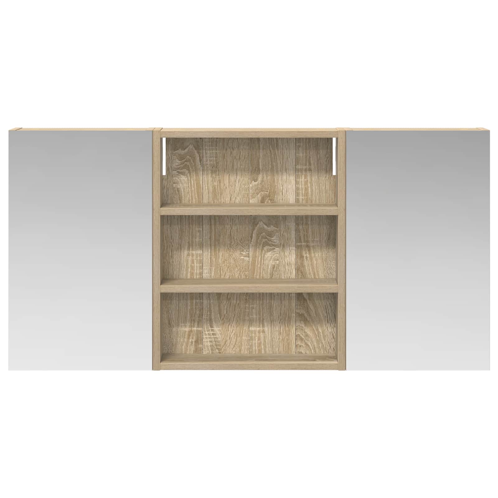 Badeværelsesskabsæt 3 pcs 100 x 10,5 x 50 cm Konstrueret træ