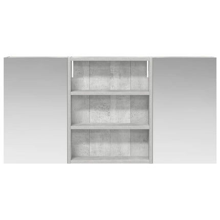 Badeværelsesskabsæt 3 stk. 100 x 10,5 x 50 cm Konstrueret træ