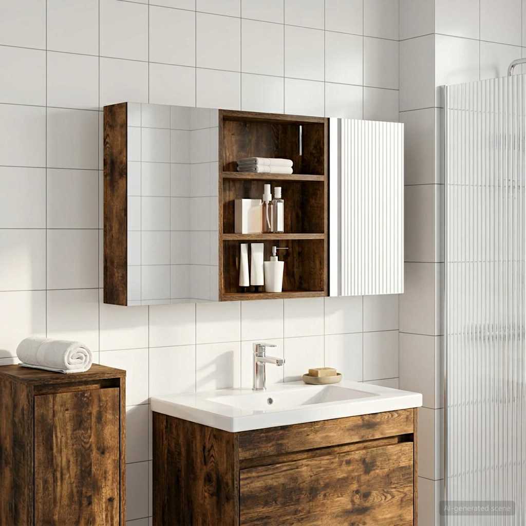 Badevrelsesskabst 3 stk. 100 x 10,5 x 50 cm Konstrueret tr