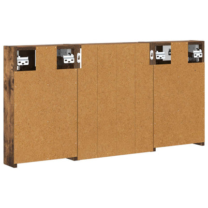 Badeværelsesskabsæt 3 stk. 100 x 10,5 x 50 cm Konstrueret træ