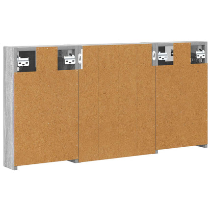 Badeværelsesskabsæt 3 stk. 100 x 10,5 x 50 cm Konstrueret træ