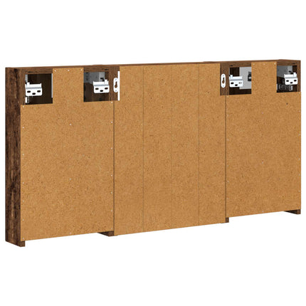 Badeværelsesskabsæt 3 stk. 100 x 10,5 x 50 cm Konstrueret træ
