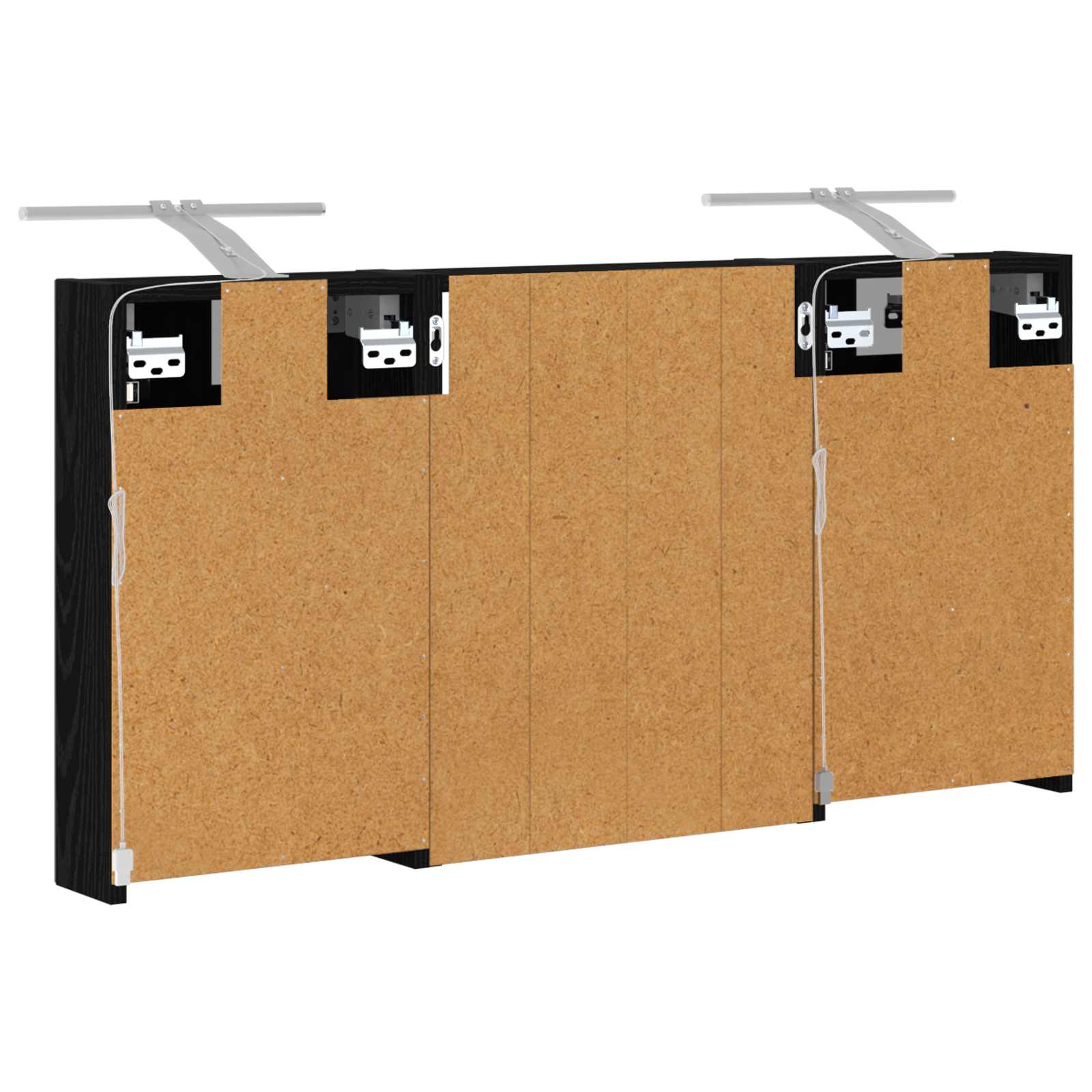 Badeværelsesskabsæt 3 pcs 100 x 10,5 x 50 cm Konstrueret træ