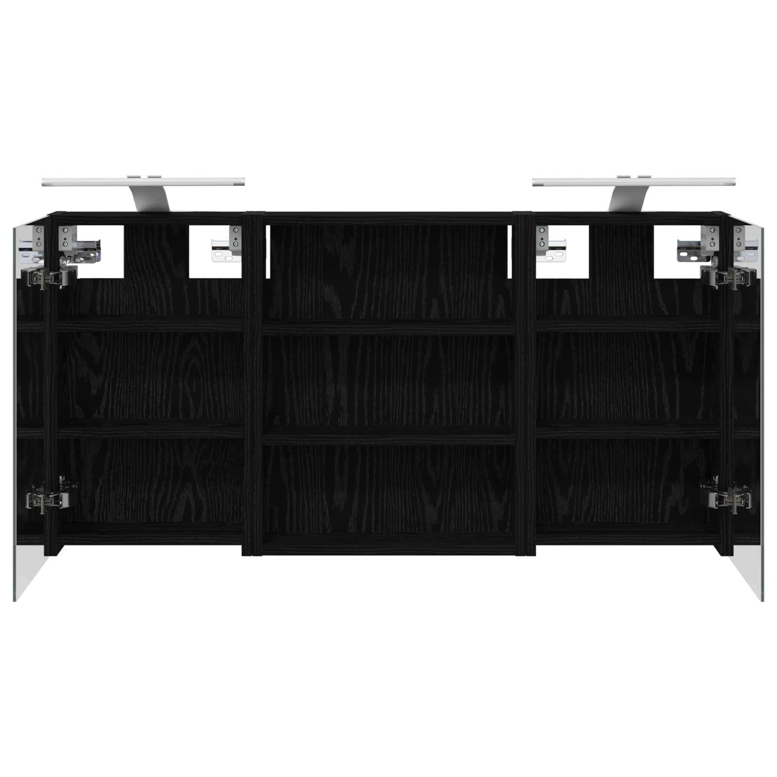 Badeværelsesskabsæt 3 pcs 100 x 10,5 x 50 cm Konstrueret træ