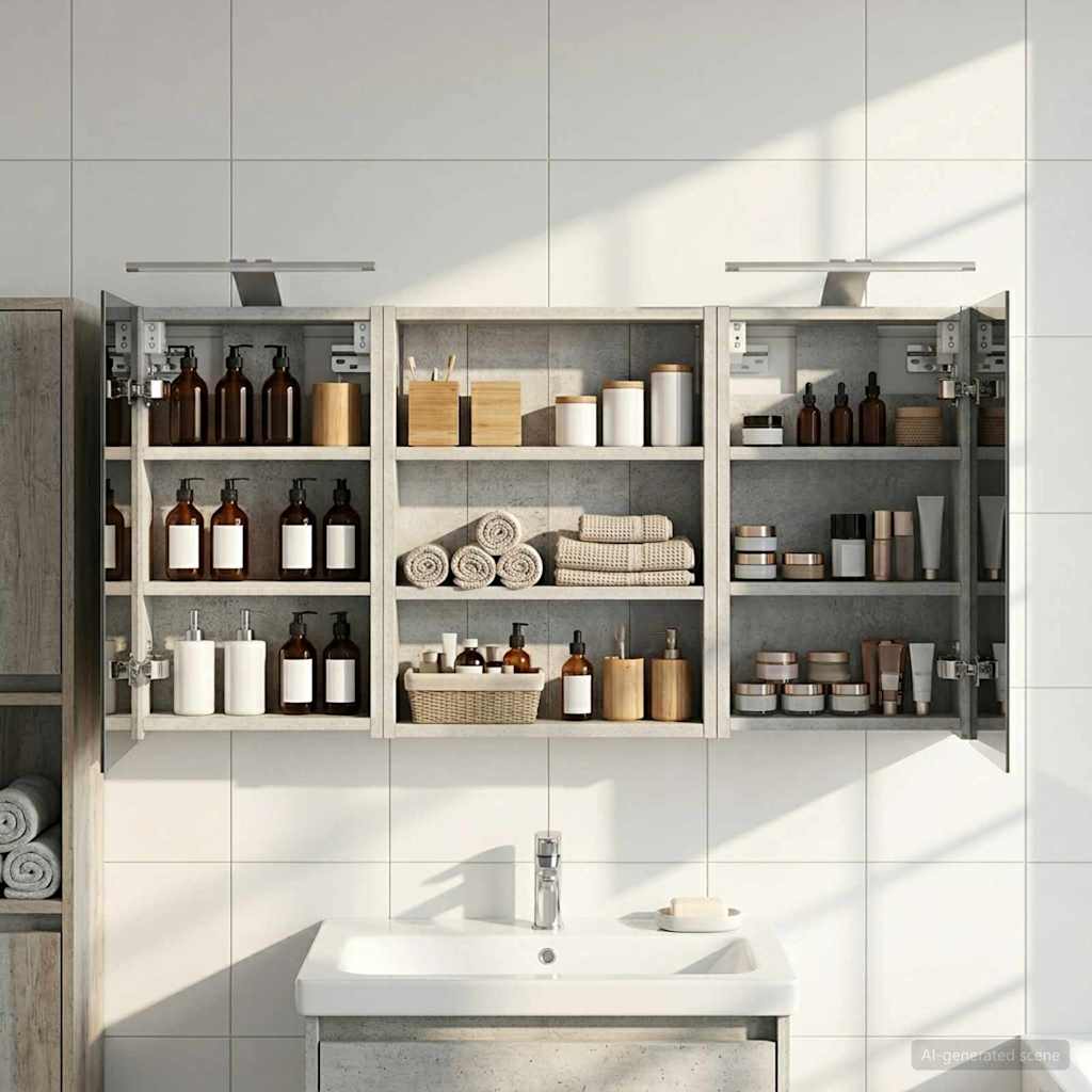 Badevrelsesskabst 3 stk. 100 x 10,5 x 50 cm Konstrueret tr