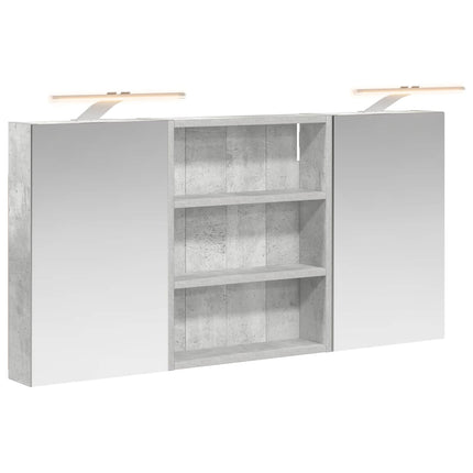 Badeværelsesskabsæt 3 stk. 100 x 10,5 x 50 cm Konstrueret træ
