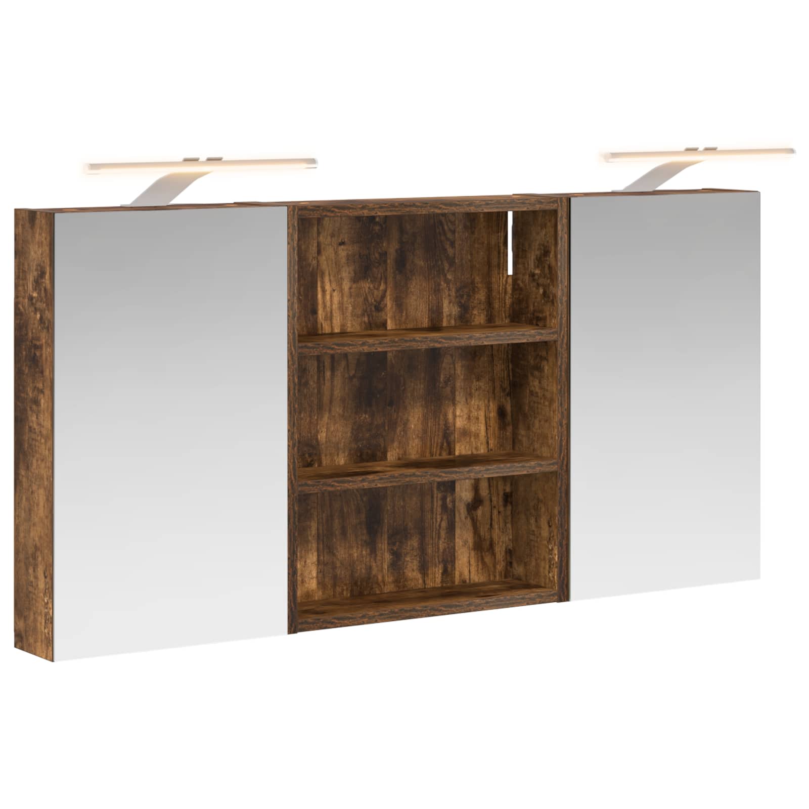 Badeværelsesskabsæt 3 pcs 100 x 10,5 x 50 cm Konstrueret træ