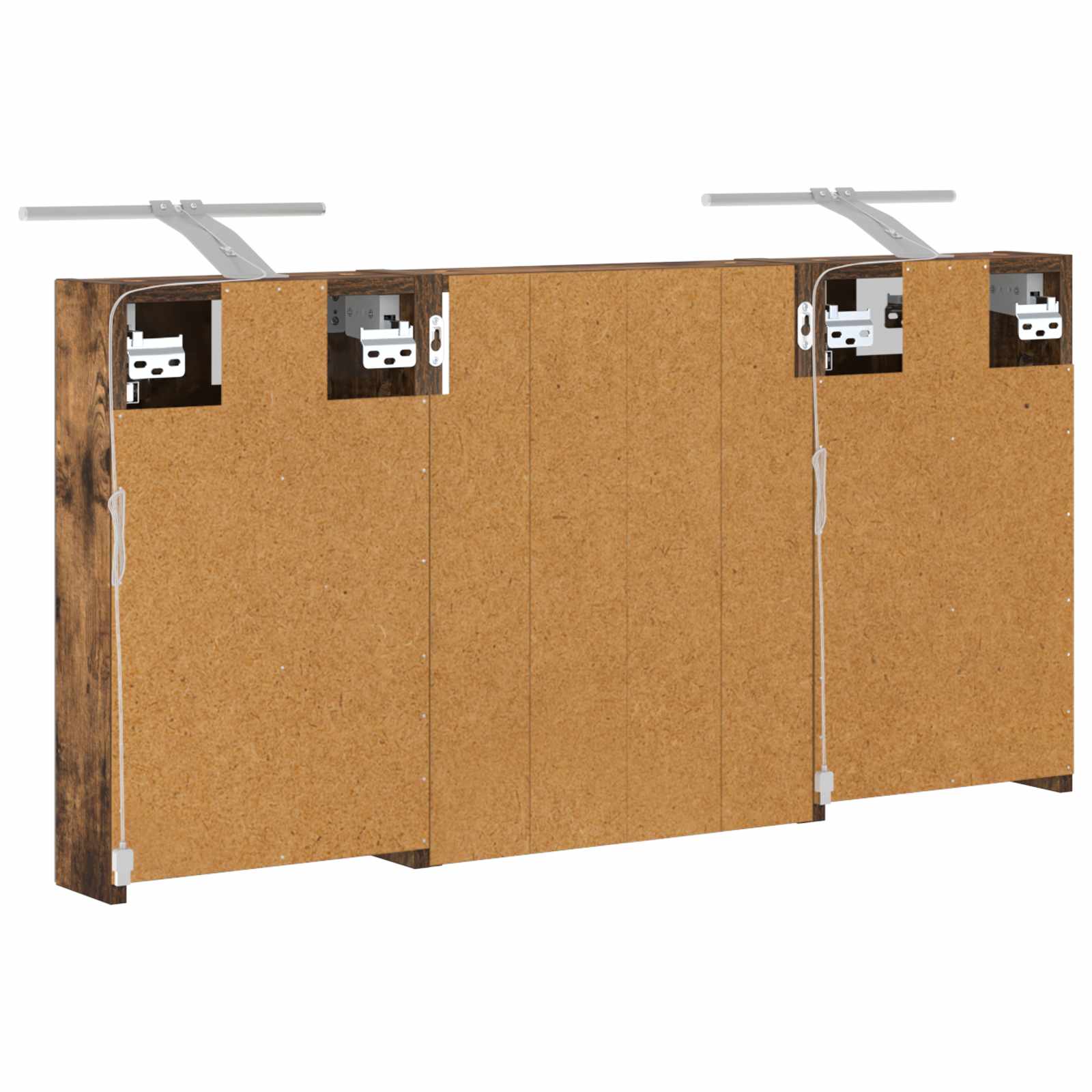 Badeværelsesskabsæt 3 pcs 100 x 10,5 x 50 cm Konstrueret træ