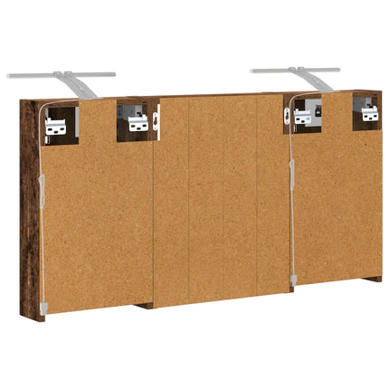 Badeværelsesskabsæt 3 stk. 100 x 10,5 x 50 cm Konstrueret træ