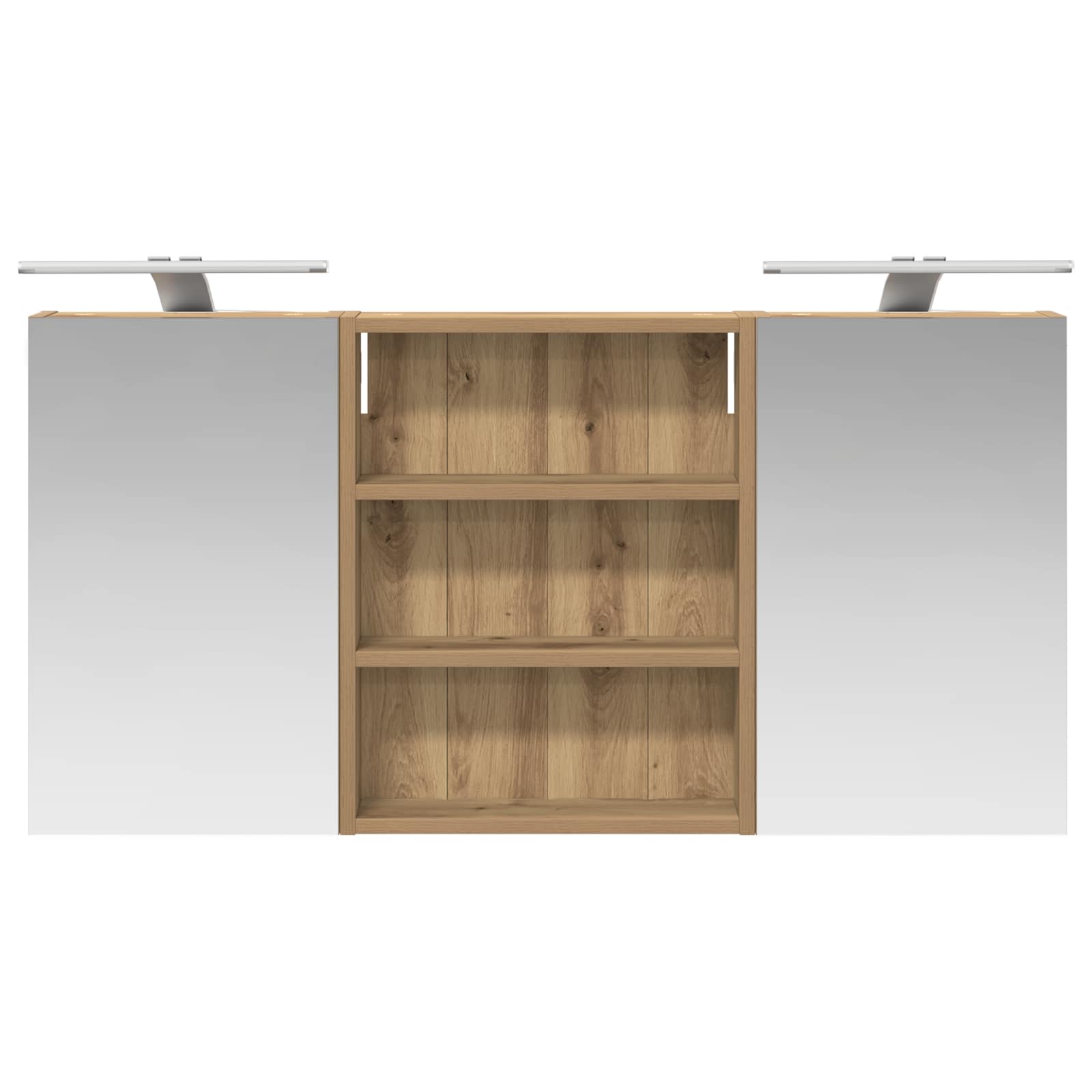 Badeværelsesskabsæt 3 pcs 100 x 10,5 x 50 cm Konstrueret træ