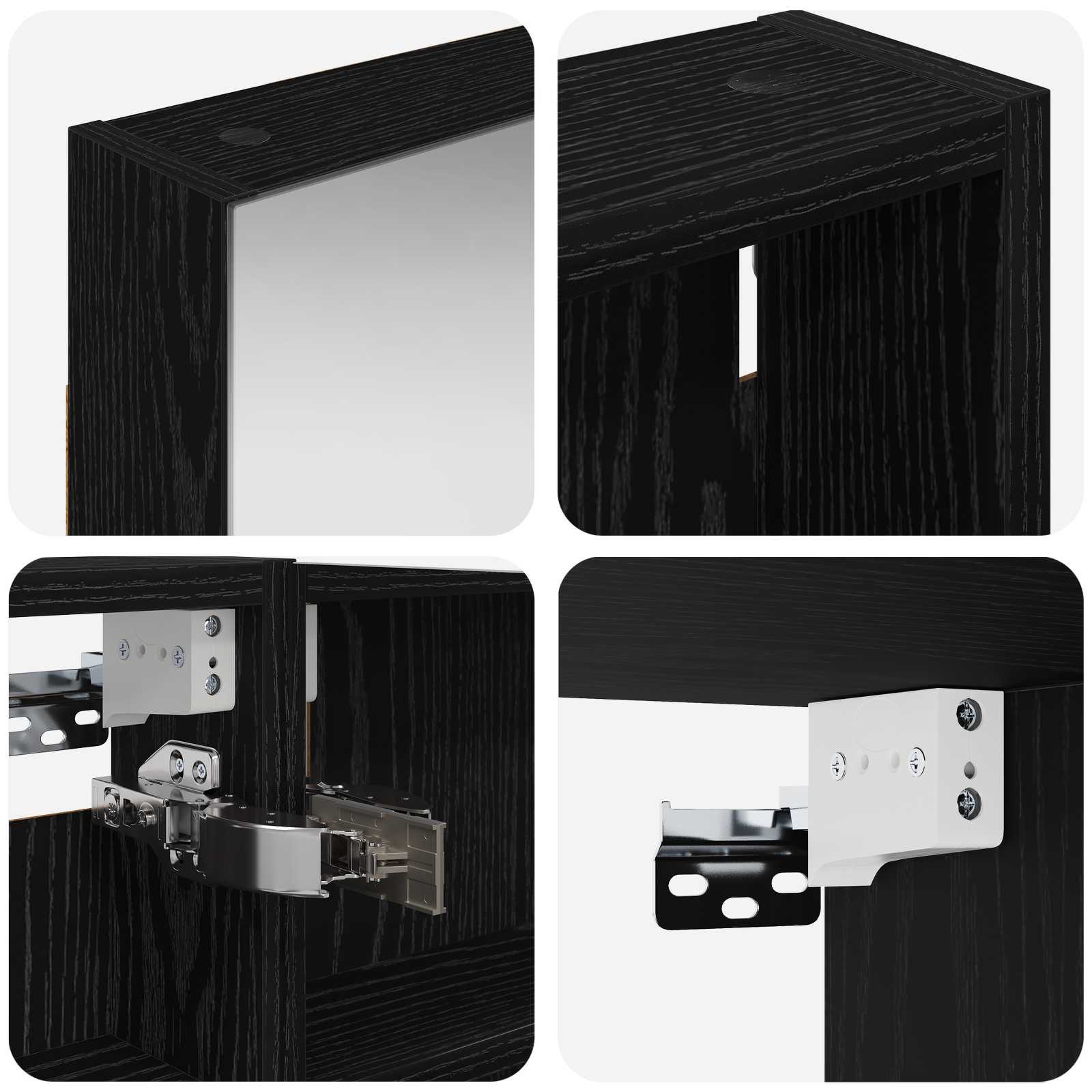 Badeværelsesskabsæt 3 pcs 100 x 10,5 x 60,5 cm Konstrueret træ