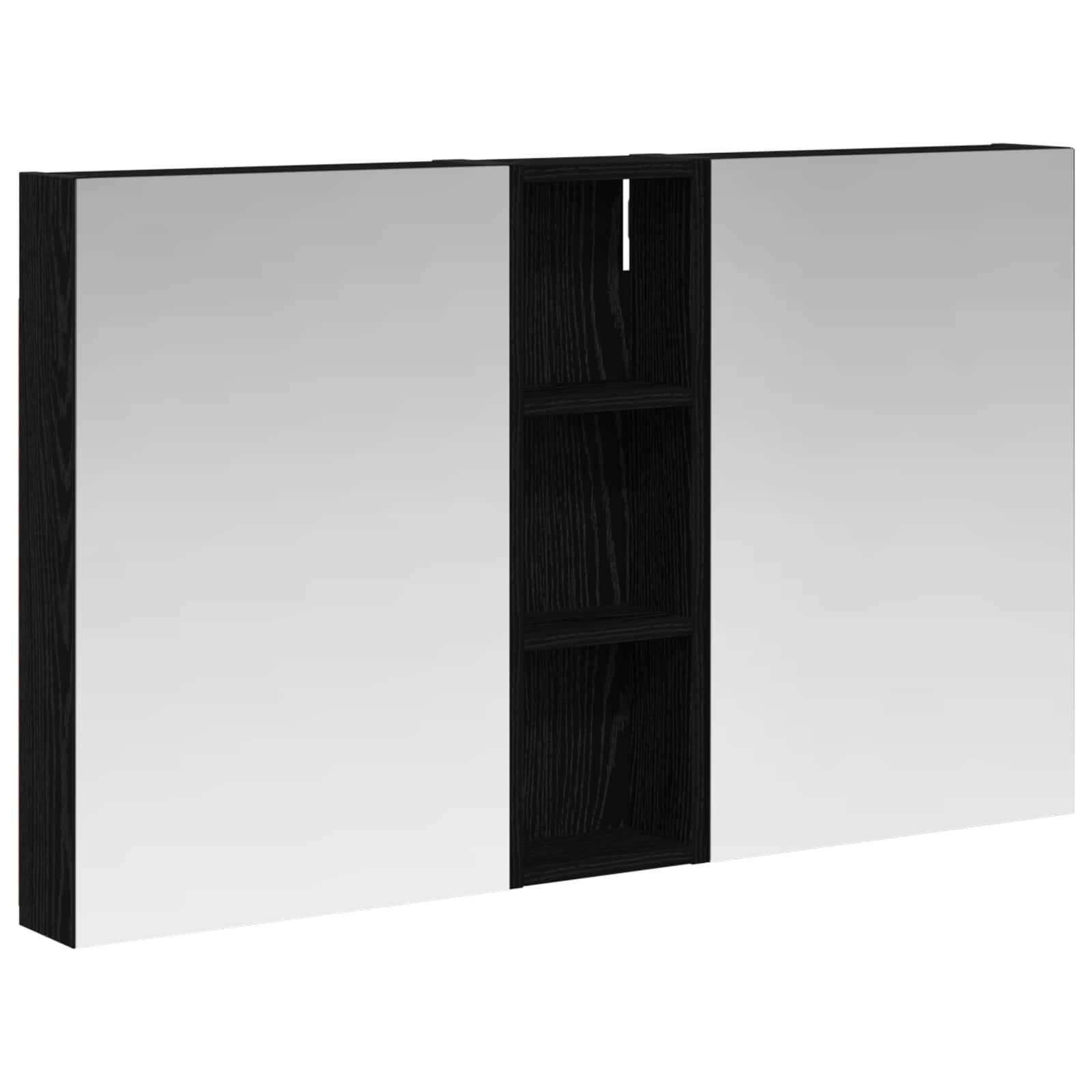 Badeværelsesskabsæt 3 pcs 100 x 10,5 x 60,5 cm Konstrueret træ