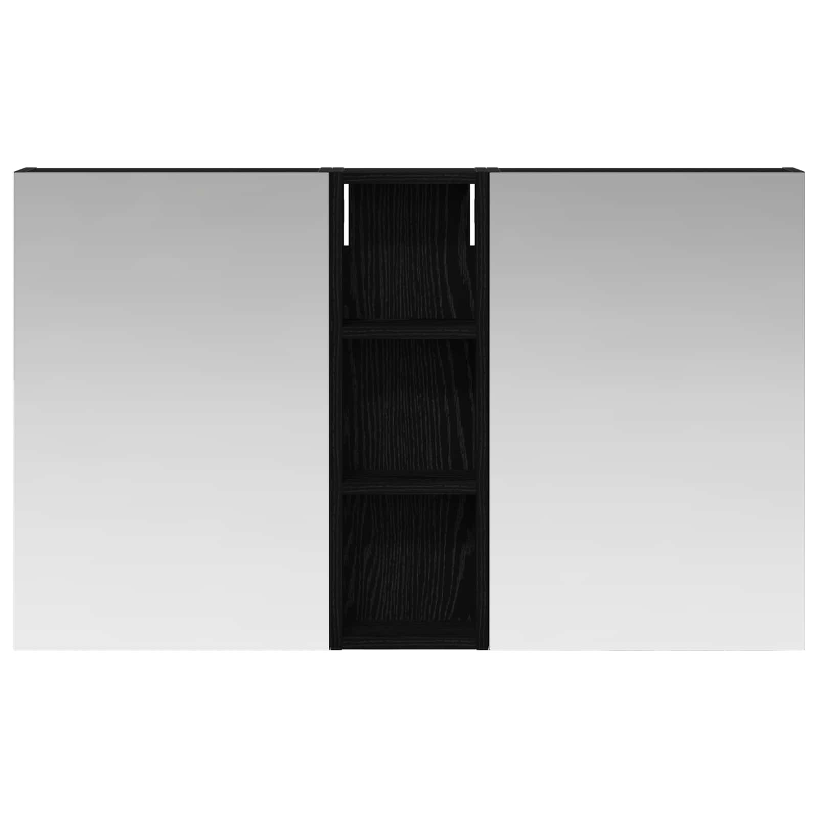 Badeværelsesskabsæt 3 pcs 100 x 10,5 x 60,5 cm Konstrueret træ
