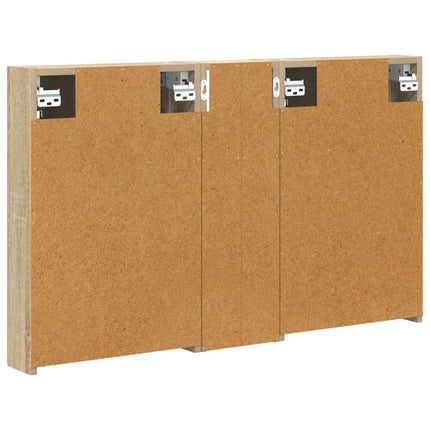 Badeværelsesskabsæt 3 stk. 100 x 10,5 x 60,5 cm Konstrueret træ