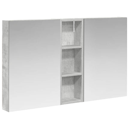Badeværelsesskabsæt 3 stk. 100 x 10,5 x 60,5 cm Konstrueret træ