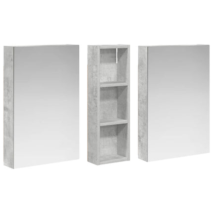 Badeværelsesskabsæt 3 stk. 100 x 10,5 x 60,5 cm Konstrueret træ