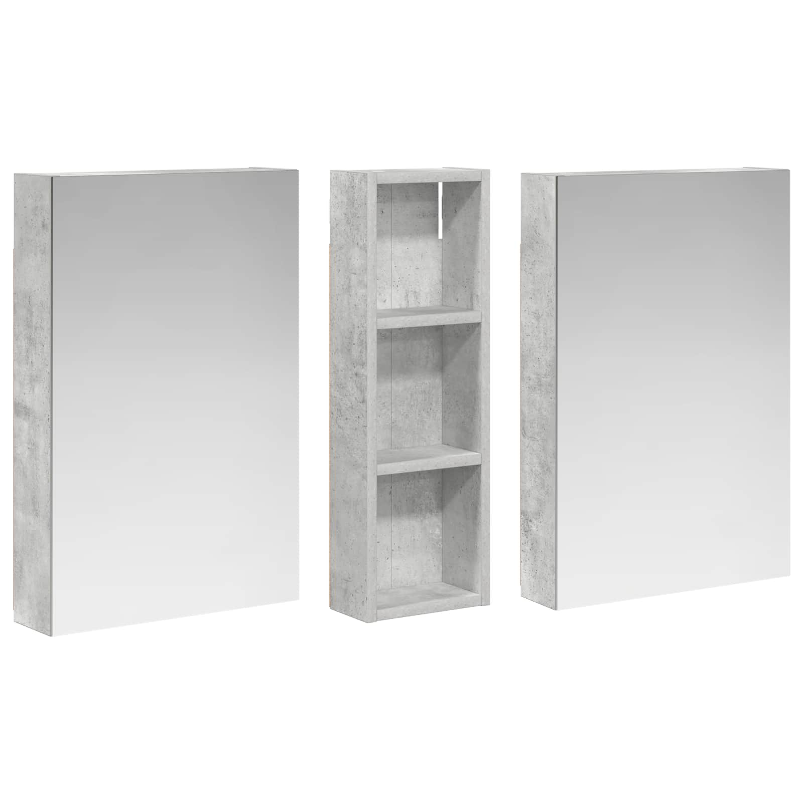 Badeværelsesskabsæt 3 pcs 100 x 10,5 x 60,5 cm Konstrueret træ