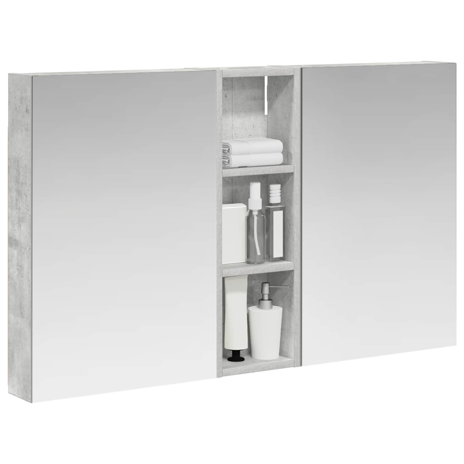 Badeværelsesskabsæt 3 pcs 100 x 10,5 x 60,5 cm Konstrueret træ