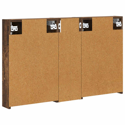 Badeværelsesskabsæt 3 stk. 100 x 10,5 x 60,5 cm Konstrueret træ