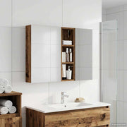 Badeværelsesskabsæt 3 pcs 100 x 10,5 x 60,5 cm Konstrueret træ