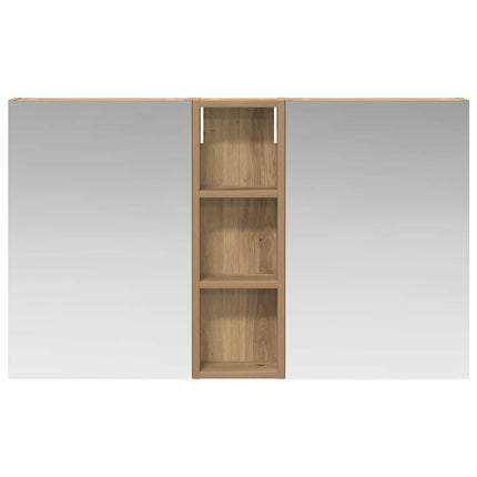 Badeværelsesskabsæt 3 stk. 100 x 10,5 x 60,5 cm Konstrueret træ