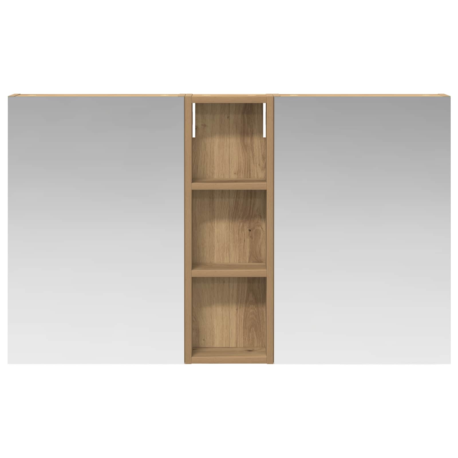 Badeværelsesskabsæt 3 pcs 100 x 10,5 x 60,5 cm Konstrueret træ
