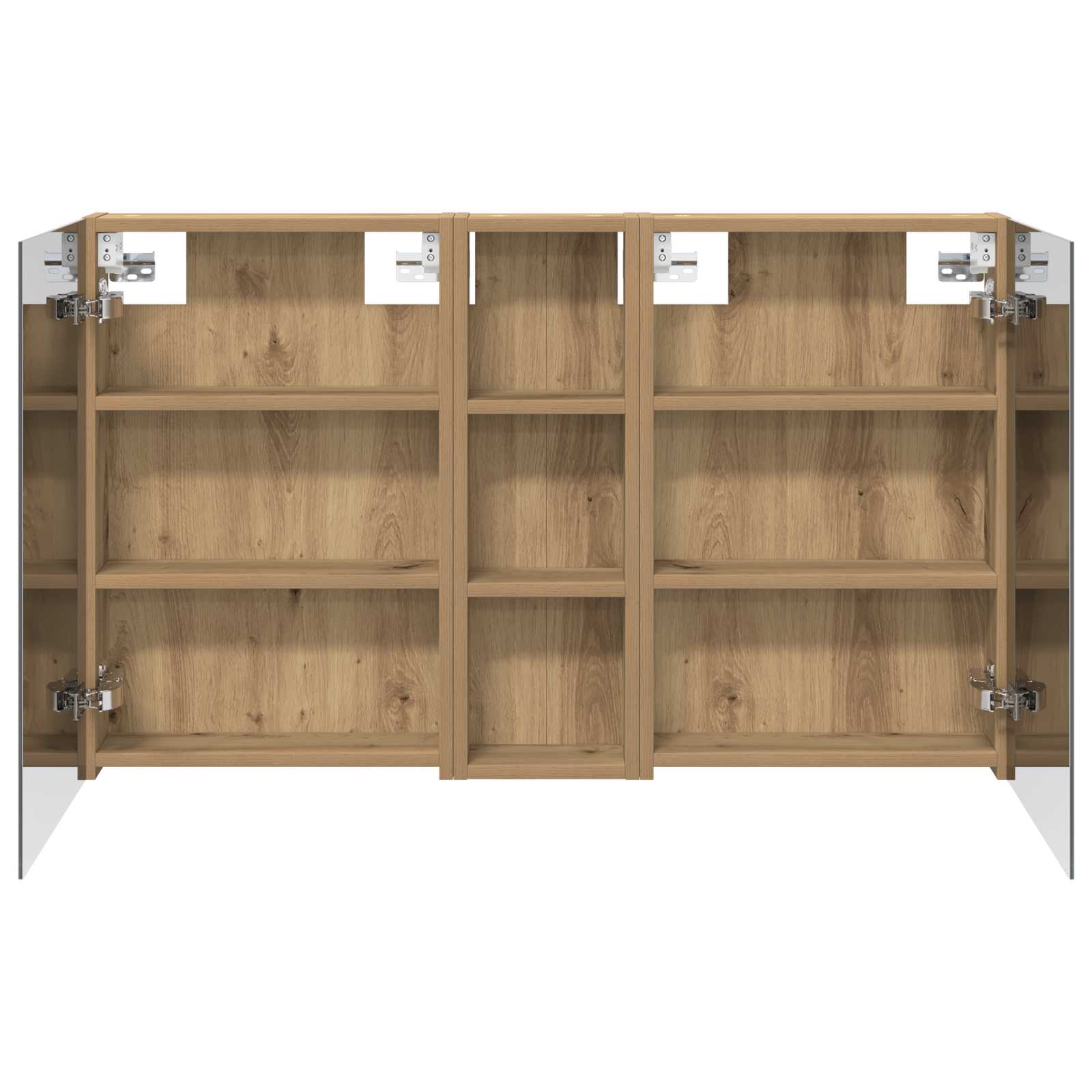 Badeværelsesskabsæt 3 pcs 100 x 10,5 x 60,5 cm Konstrueret træ